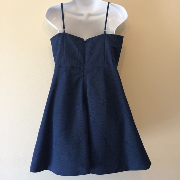 Truest Blue Woodgrain Cocktail Dress M - Picture 6 of 8